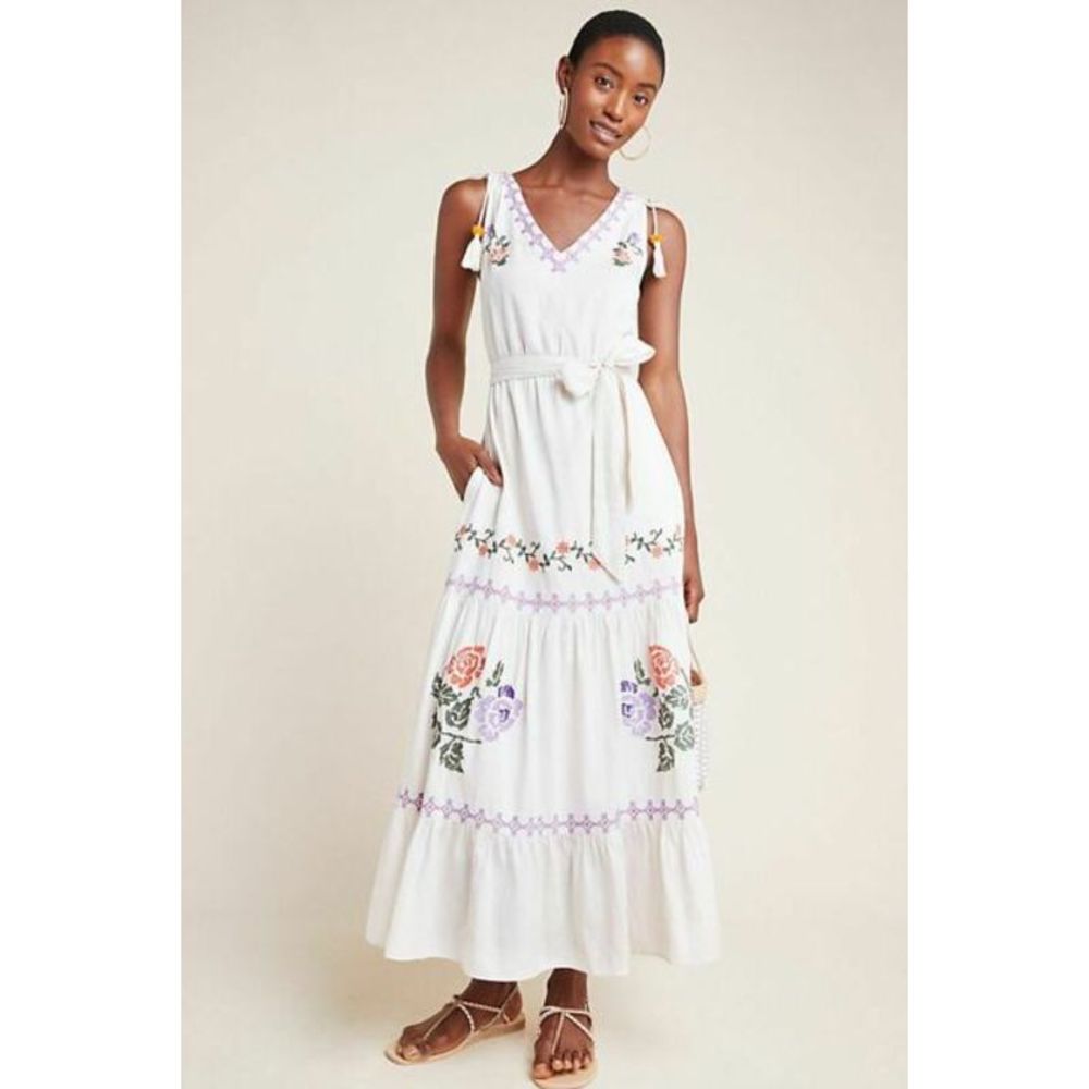 NEW Anthropologie LAIA Athena Floral Dress Large